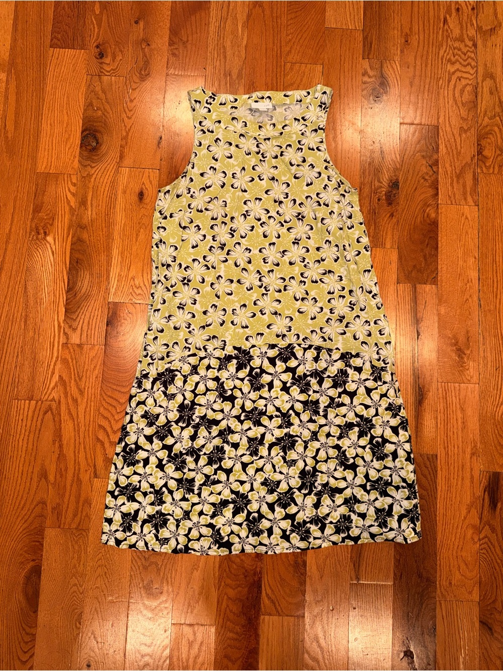 J Jill Floral Sleeveless Shift Dress in Yellow and Black - Brand: - Picture 1 of 2